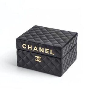 Chanel Quilted Storage Box Black